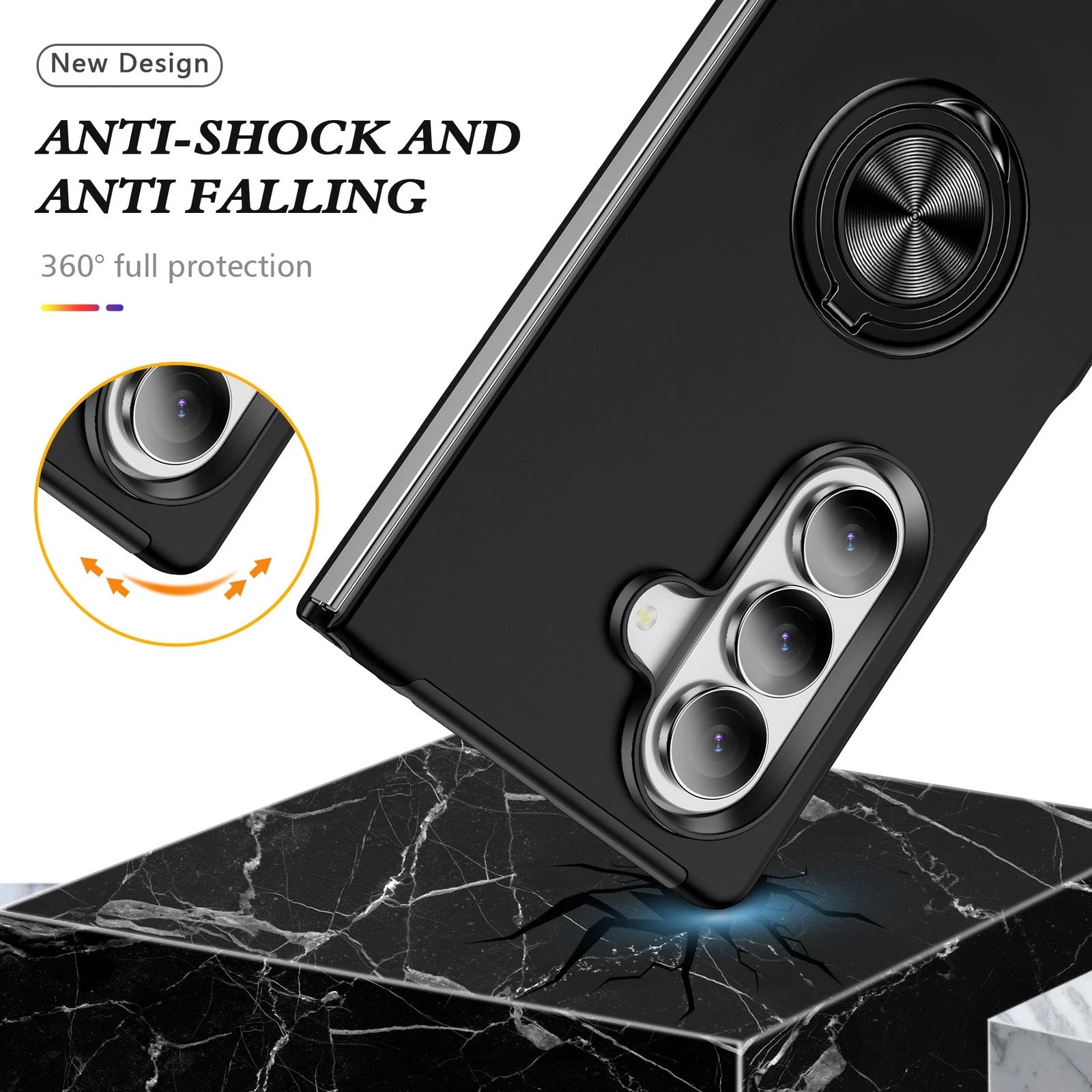 Hybrid Magnetic Invisible Ring Case for Samsung Galaxy Z Fold 7 Hybrid Magnetic Invisible Ring Case for Samsung Galaxy Z Fold 7